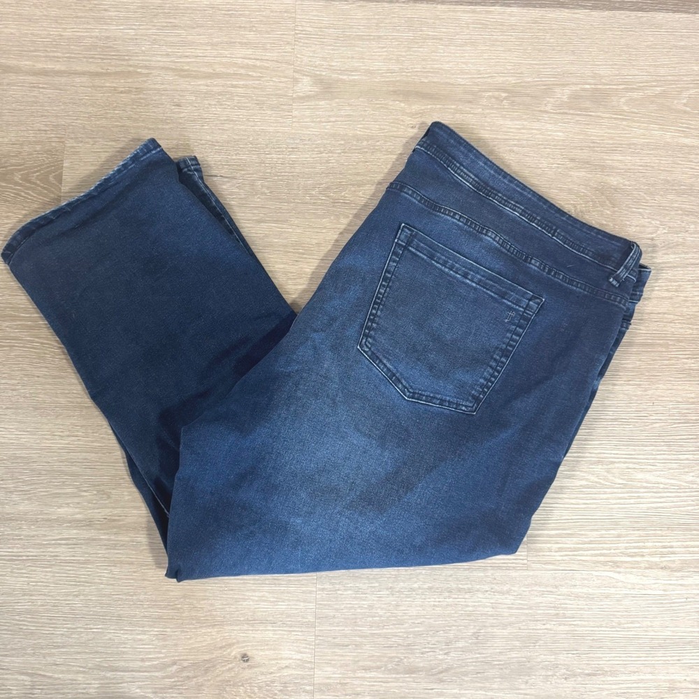 The Perfect Jean Athletic Fit Mens 50x28 Dark Wash Blue Stretch Denim Pants